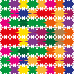 Striped arrow bands. Rainbow pointing rows. Seamless pattern Vector. Festive stripe trail.