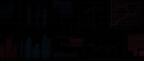 Abstract graphic design featuring multiple charts and graphs.