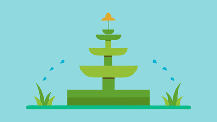 Serene tiered fountain design  A calming water feature illustration