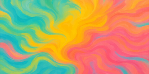 Abstract colourful background with flowing lines, a vibrant pattern of rainbow hues, and a seamless, bright spectrum design