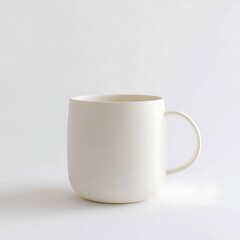 Obraz premium Simple, minimalist ceramic mug against a plain background.