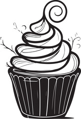 Silhouette muffin cake food