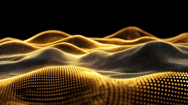 Abstract gold digital landscape (8)