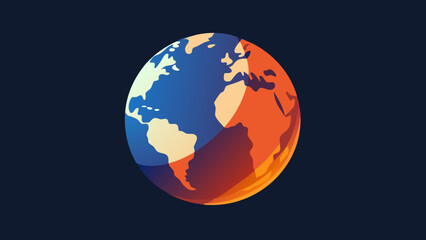 Global Warming A Colorful Illustration of Our Planet's Climate Change