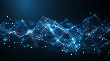 Abstract digital network, flowing structure
