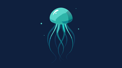 Floating in the deep blue, an aquatic jellyfish illuminates the underwater world