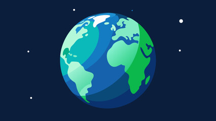 Fototapeta premium Our Amazing Planet Earth A Colorful Illustration of Global Unity and Environmental Conservation