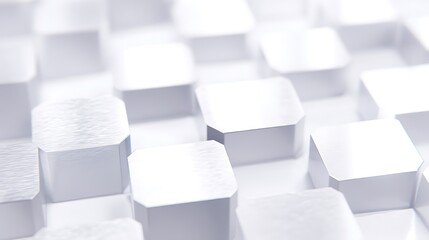 Abstract geometric pattern of light gray cubes.
