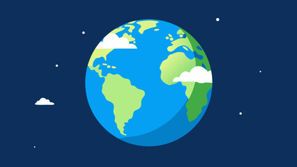 Fototapeta premium Our Planet A Simplified Earth Illustration for Sustainability Concepts