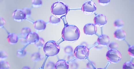 Peptide molecular structure, anti-aging formula, amino acid chemical, collagen, hyaluronic acid, biotechnology, nanotechnology, liquid essence, serum toner 