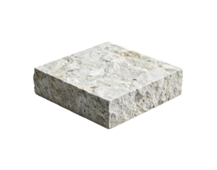 RoughCut Square Granite Block with Visible Texture and Mineral Inclusions.