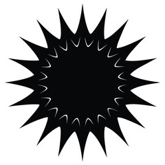 Dynamic spiked burst shape with gradient edge for advertising and banners