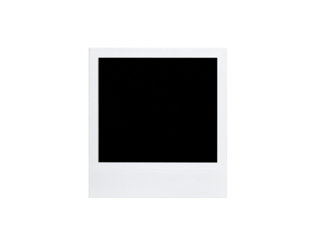 Isolated White Polaroid Frame with Textured Bottom Section. - Powered by Adobe
