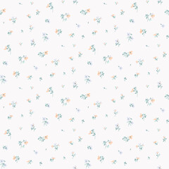 Ditsy floral seamless pattern. Small little flower pattern background. Repeat pattern. Ditsy print. Liberty style. Botanic surface design. Ditsy floral for fashion, texture, fabric, wrapping, decor © kurapika