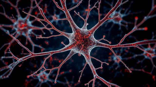 Intricate beauty of neurons in the brain network