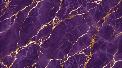 Dark violet purple and gold marble slab flat background