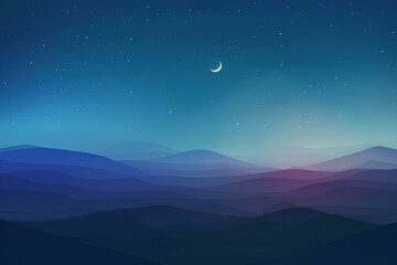 Fototapeta premium night sky and moon