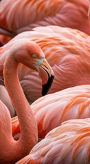 pink flamingo on the beach