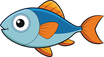 Adorable Fish With Tiny Fins Art.