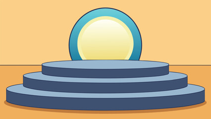 Elegant Matte Oval Podium Design With Tiers.