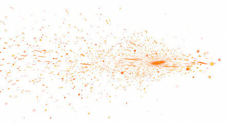 Dynamic Burst of Orange Sparks and Glowing Particles in Motion 1.