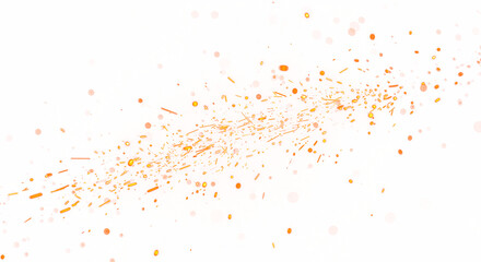 Dynamic Burst of Golden Sparks and Flecks in a Centralized Explosion.