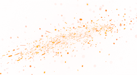 Dynamic Burst of Golden Sparks and Flecks in a Centralized Explosion.