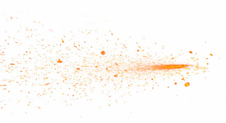 Dynamic Burst of Orange Sparks and Glowing Particles in Motion.