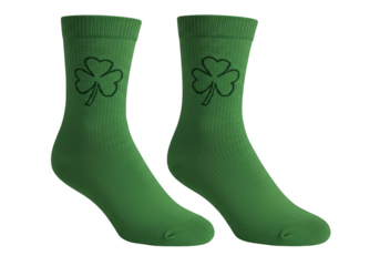 3D Green Shamrock Socks for St Patricks Day Celebration