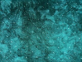 Abstract Teal Fabric Texture with White Dots Pattern
