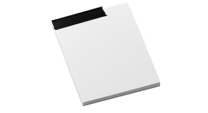 3d Notepad Isolated White and Black Paper Stationery Transparent