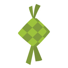 Ketupat vector, ketupat icon vector, ketupat illustration vector, ketupat clip art, isolated on white background