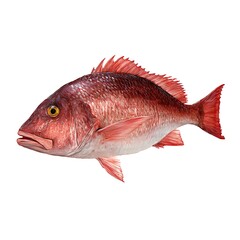 Side view of a red fish.
