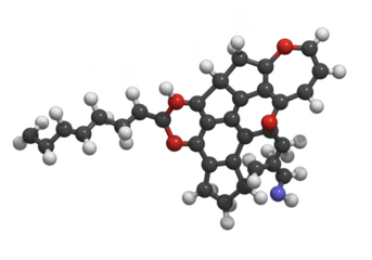 3D Molecular Model with Transparent Background For Science And Chemistry