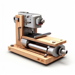 an AI Image Generator, Wooden and Metal Lathe for Precision Crafting