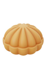 3D Render Orange Shell Transparent Background Isolated Seashell Object