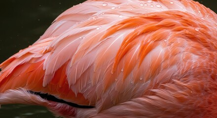 close up of flamingo