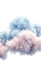 Abstract Pink Blue Cloud Smoke Transparent Background
