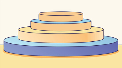 Three Tier Round Display Podium Design.