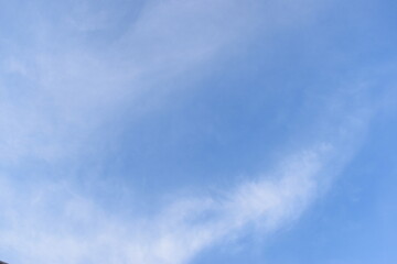beautiful blue sky and white cloud background in springtime