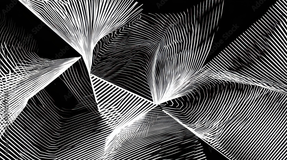 Poster abstract design with intersecting lines.