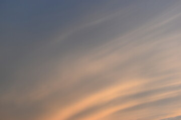 beautiful golden sky and white cloud background in springtime