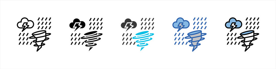 Hurricane Icon Pack Multistyle Illustration