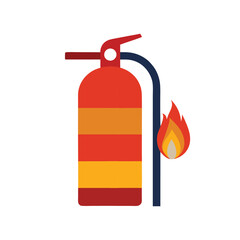 Red fire extinguisher icon with white background and original colors