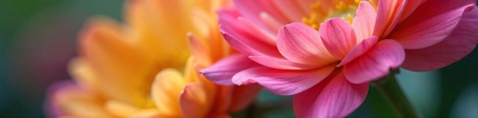 Vibrant Colorful Flowers Softly Illuminated A Tranquil Floral Scene for Relaxation and Wellbeing