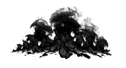 Black Smoke Cloud Transparent Background Abstract Smoggy Dark Texture