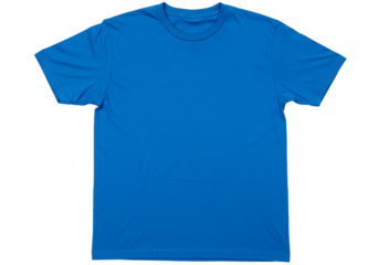 Blue Cotton T-Shirt Apparel Fashion Casual Wear Textile Template