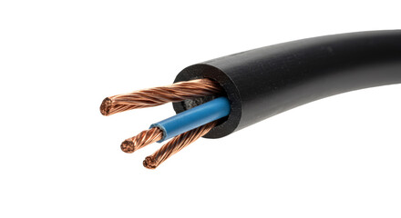 Cable Close Up Electrical Copper Wire Power Transparent Background