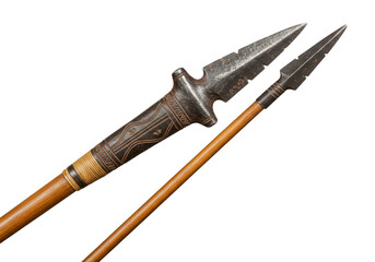 Antique Spears Sharp Metal Point Ancient Battle Traditional Weapon