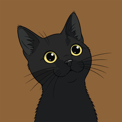 Minimalist flat vector illustration of a cute orange tabby cat in multiple poses. The design features clean vector lines, flat color fills, and simple shapes, making it perfect for commercial use